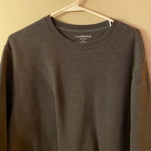 Croft & Barrow, Easy Care, Size L, Made in Vietnam, Gray Sweatshirt LS - Picture 3 of 4